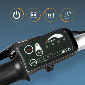 

Waterproof LED Display 810 Control For Electric Bike 3 assist Light Indicate Power Switch Model Control Headlight bike parts