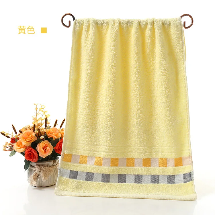 yellow 77X33 см банное полотенце s хлопок полотенце из натурального экологически чистого хлопка с вышивкой банное полотенце - Цвет: yellow