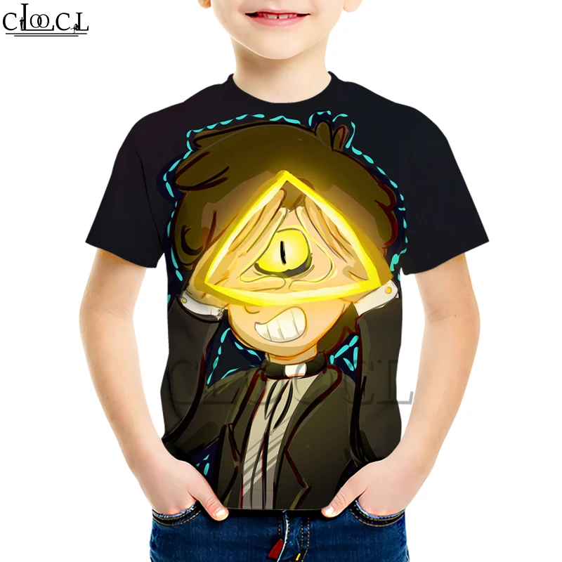 Kids T shirt 22 Детские футболки с рисунком из аниме «Гравити Фолз»; Креативная одежда с 3D принтом для мальчиков и девочек; толстовка с короткими рукавами; повседневные топы для детей - Цвет: Kids T shirt 22