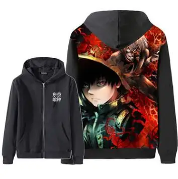 Толстовки с капюшоном в стиле японского вурдалак Kaneki Ken костюм аниме для косплея толстовки зимние куртки пальто - Цвет: 5