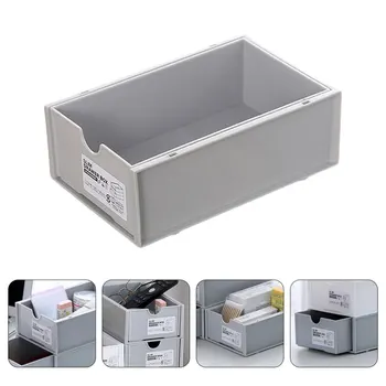 

1pc Slim Drawer Box Desktop Storage Box Drawer Type Finishing Box for Home