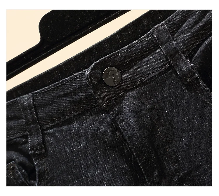4xl хорошее качество плюс большие размеры джинсовые трусики женские Весна Зима Осень с высокой талией бахромой отверстие джинсовые брюки женские K0153