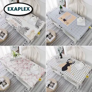 

Cotton linen Dust Cover Tea Table cloth Small leaves palm elk Chinese style Japanese lattice wave cover pocket