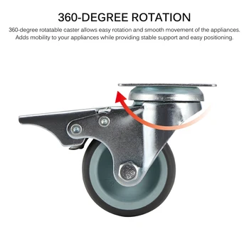 

4 Pcs/ Set Transport Castors Swivel Castors 2 with Brake Furniture Castors Heavy Duty Castors 5cm