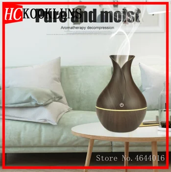 

130ml USB Wood Grain Electric Essential Oil Diffuser Ultrasonic Air Humidifier Mist Maker With Led Light For Home Office