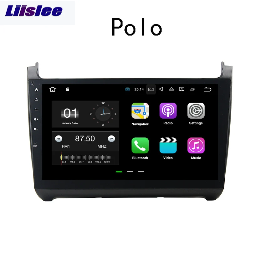 Liislee 2 din для Volkswagen Polo 2015 ~ 2017 Android автомобильный навигатор GPS радио большой экран