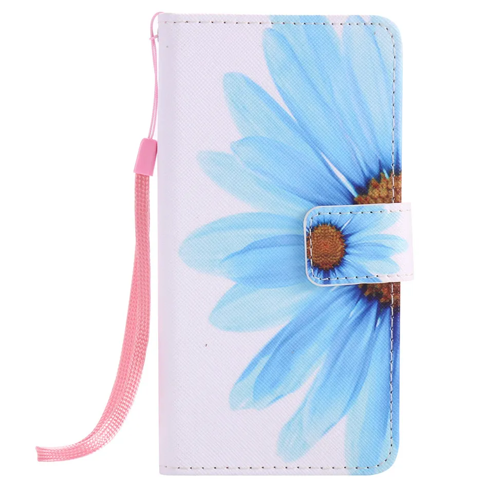 Sunflower Классный чехол для телефона для девочек и мальчиков, для iPhone 11 Pro Max, с узором, флип-чехол для сумки apple X XS, XR, 8, 7, 6S Plus, 5S, SE, кожаный чехол для книг, E06F - Цвет: Sunflower