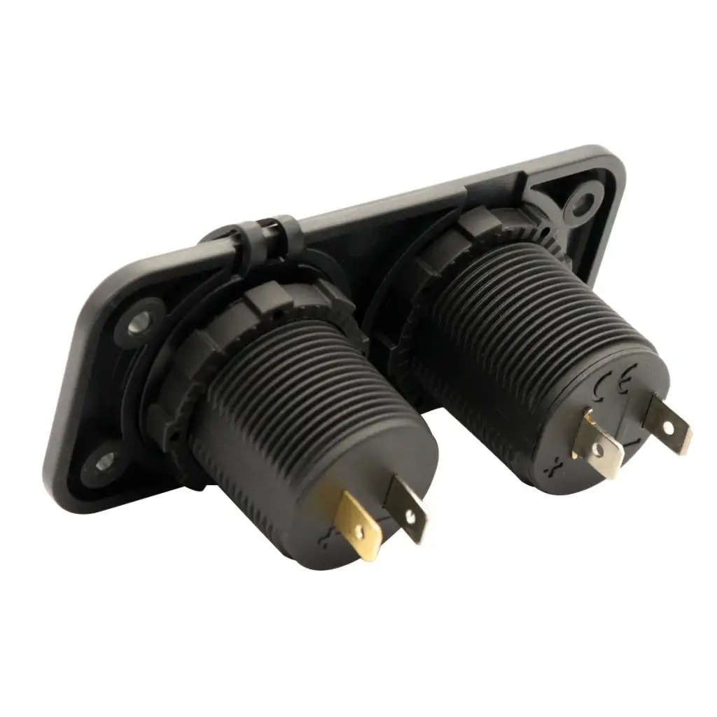 Car Motorcycle 12V-24V USB Charger Socket Panel for Boat / Marine / Mobile Phones, Red LED Lights