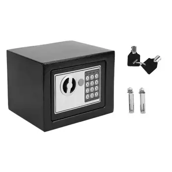 

Digital Safe Box Small Household Mini Steel Safes Money Bank Safety Security Box Keep Cash Jewelry Or Document Securely With Key
