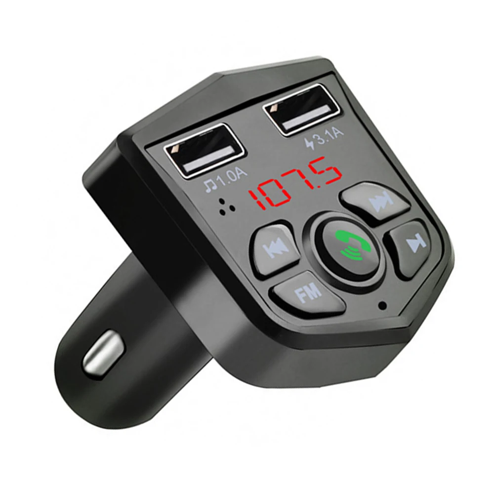 Автомобильный Bluetooth 5,0 беспроводной fm-передатчик с функцией громкой связи, ЖК-дисплей, MP3, USB зарядное устройство, автомобильный комплект громкой связи, беспроводной Bluetooth