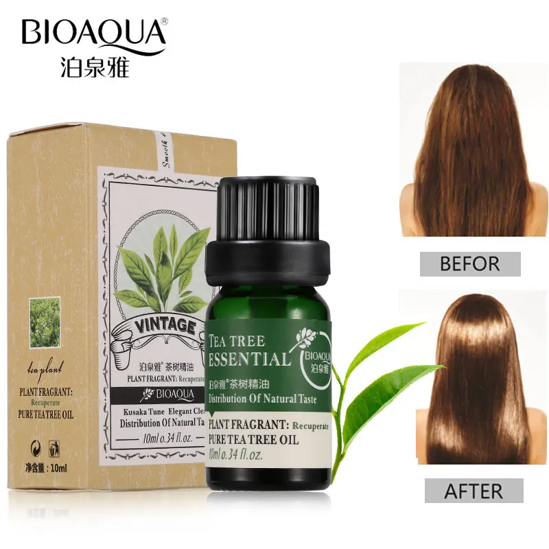 

BIOAQUA Natural Tea Tree Oils Anti-acne Face Body Fragrance Aromatherapy Massage Pure Essential Oil Skin Care Nourish Hair Care