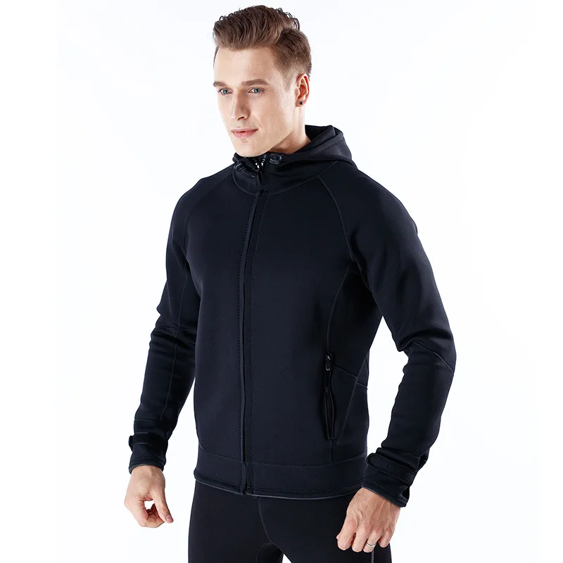 

Neoprene Scuba Suit Hooded Jacket Long Sleeve Wetsuit Short Coat Anti-UV Warm Keeping Swimwear Tops for Diving Spearfishing