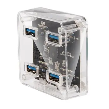 

4 Ports USB 3.0 Hub Square 5Gbps Multi Ports Expander With USB Cable For Windows Mac os Linux