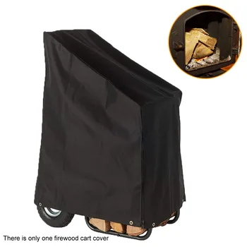 

Camping Water Resistant Outdoor Garden Zipper Style Firewood Cart Cover Dustproof Solid Portable Home Universal Patio Easy Clean