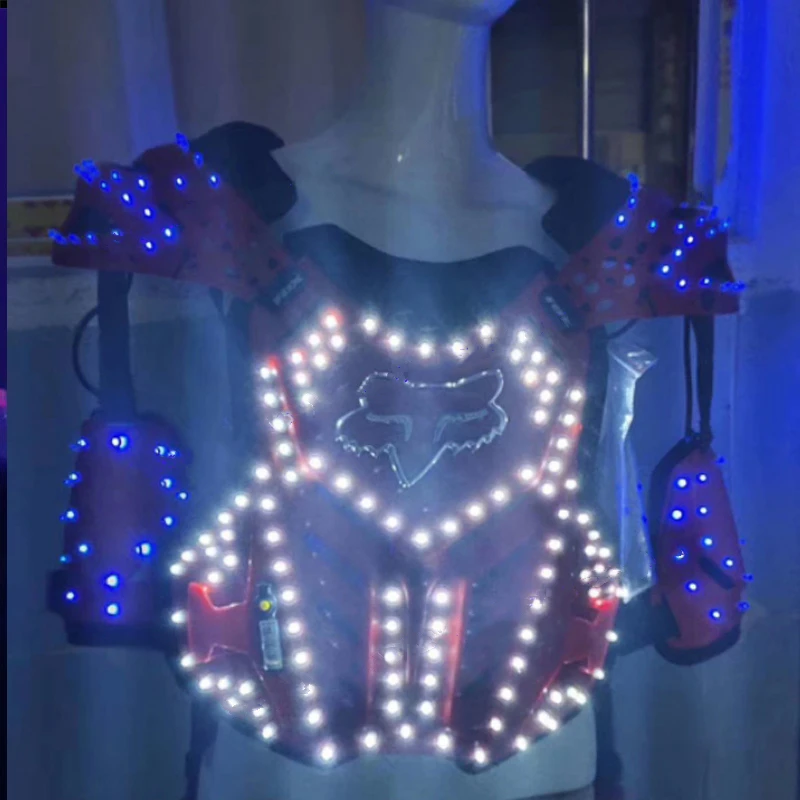 WarriorLuminous Future technology show space Warrior светящаяся броня для шоу на сцене танцевальная