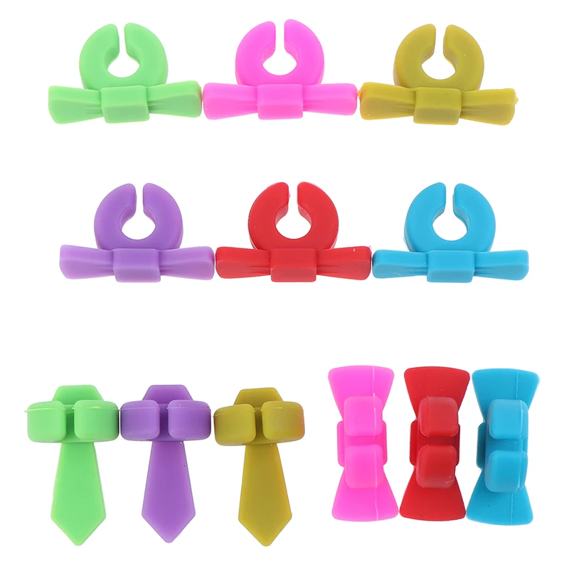 

6PCS Silicone Wine Glass Marker Creative Bowknot Design Drink Charms Label Mark Glass Identification Perfect for Parties
