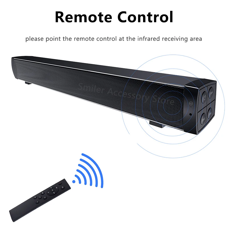 Беспроводной Bluetooth Саундбар 10 Вт пульт дистанционного управления Портативный Домашний Настольный маленький HiFi стерео микрофон Бас Сабвуфер громкоговоритель