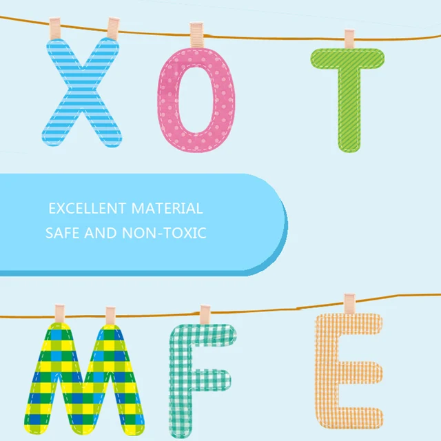 $US $5.12  26Pcs Alphabet Letters Baby Cloth Books Early Education Children Bed Stroller Hanging Learning Toy