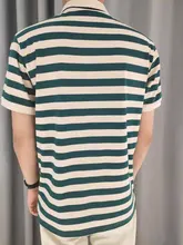 2021 NOVEDAD DE VERANO hombres Srtiped manga corta Camiseta Polo 95% algodón inteligente Casual transpirable moda Slim corto Polos camisa hombre