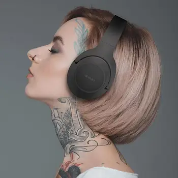 

BT30NC ANC Wireless Bluetooth Earphones Headphones Active Noise Cancelling Stylish Design Stereo Bass Headset With Microphone