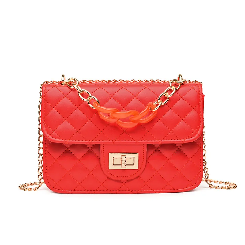 

Bag Women's 2019 New Style Korean-style Shoulder Oblique Rhomboids Chain Trend of Fashion Fashion Small Square Bag