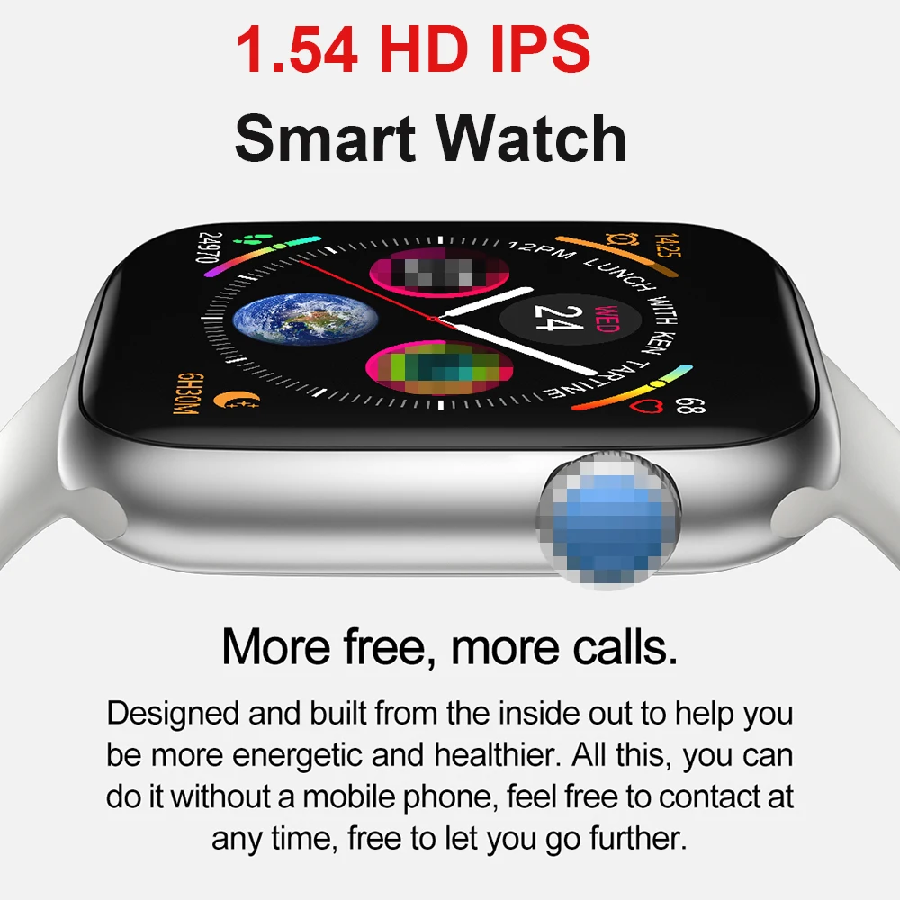 iwo 8 lite T5 1.54 IPS smart watch men Heart Rate pk iwo 9 smartwatch vs iwo 8 /iwo 10 Watch for women/men for iOS Android