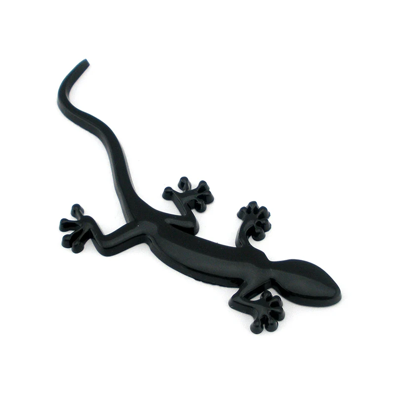 Бейдж Gecko 3D хромированная пластиковая эмблема ящерицы черный декор для багажника