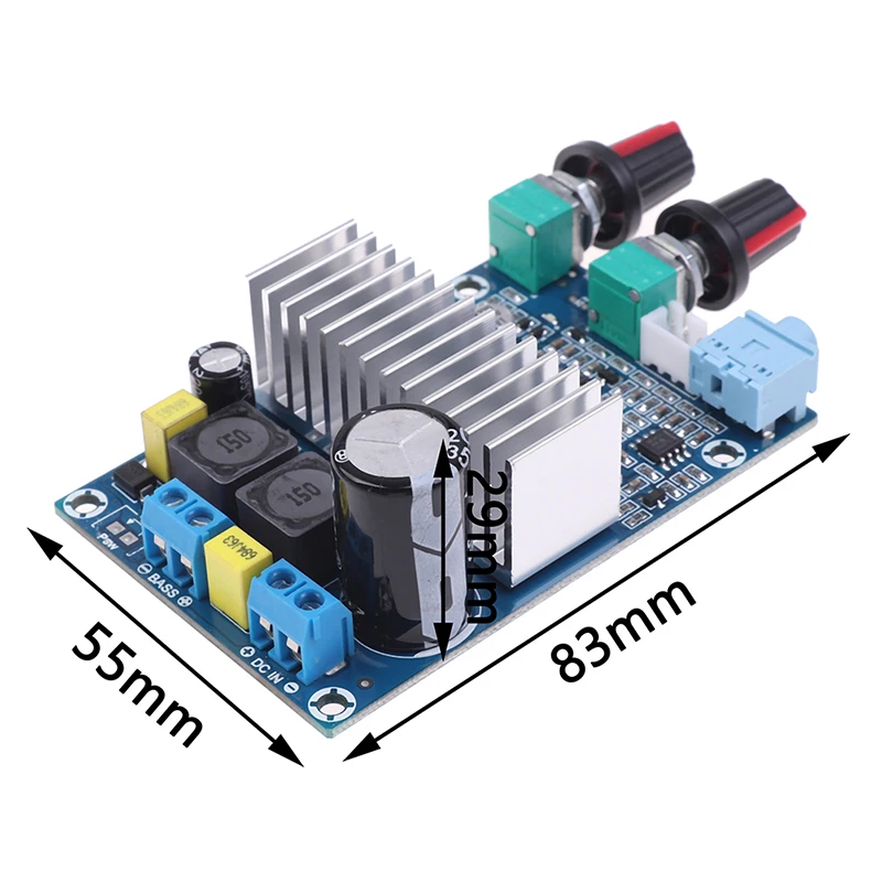 

TPA3116 Subwoofer Audio Amplifier Board TPA3116D2 100W Bass Output DC12-24V