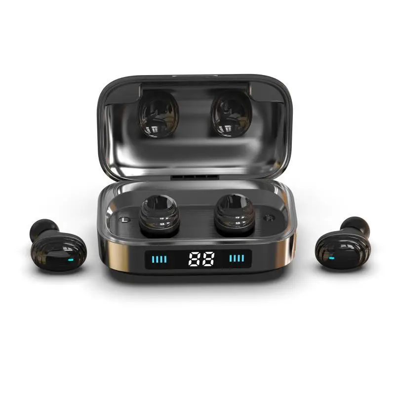 TWS bluetooth V5.0, настоящие беспроводные наушники, бинауральные наушники-вкладыши, умный светодиодный дисплей, наушники, bluetooth-гарнитура