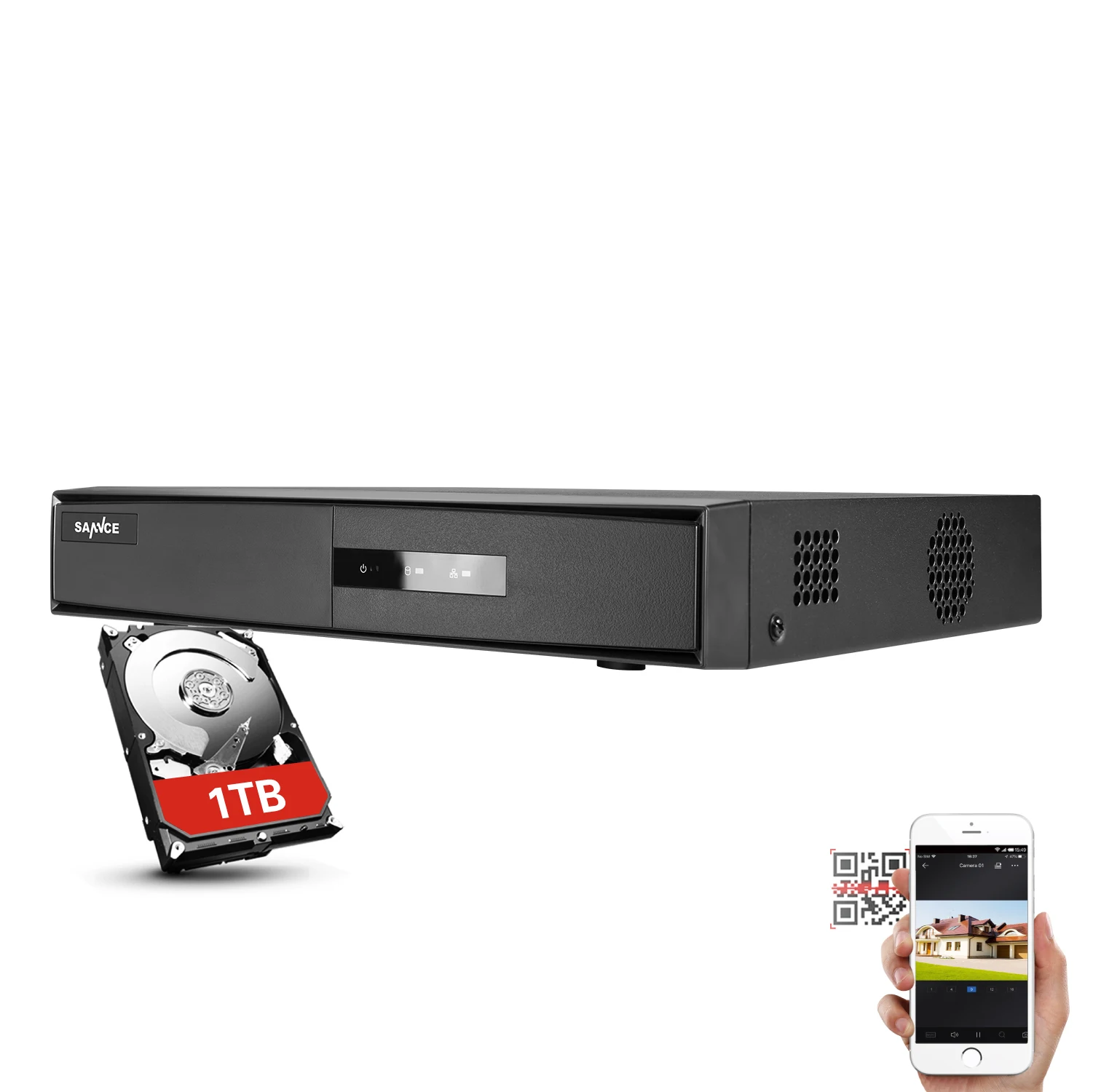 Видеорегистратор SANNCE 1080P Lite H.264 + 4-канальный/8-канальный сетевой видеорегистратор