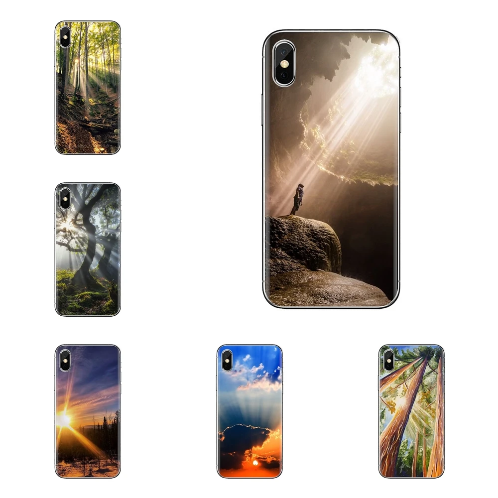 Мягкие прозрачные чехлы Sunbeams для iPhone XS Max XR X 4 4s 5 5S 5C SE 6 6S 7 8 Plus samsung Galaxy J1 J3 J5 J7 A3 A5 |