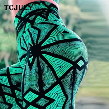 

TCJULY New Spider Patterns Printed Womens Leggings Pants High Waisted Push Up Workout Pants Breathable Quick Dry Fitness Leggins