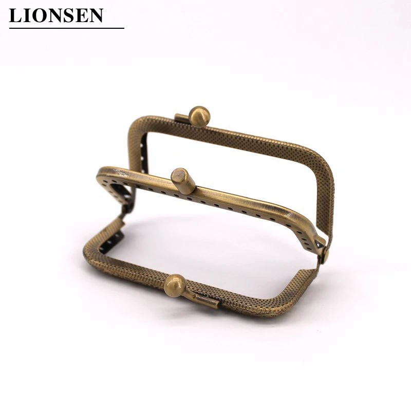 LIONSEN двухслойный DIY кошелек с металлическим каркасом для сцепления Кошелек для монет ручка поцелуй застежка аксессуары для замка для сумки 8,5/10,5/12,5/15/18