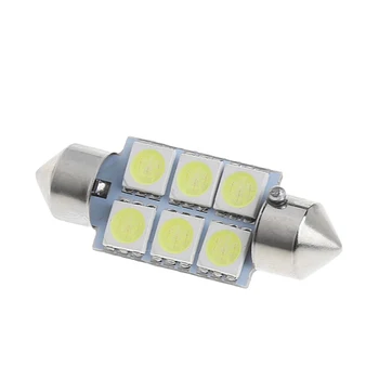 

White 36MM 6-LED 5050 SMD Car Auto Interior Festoon Dome Light Lamp Bulb DC12V