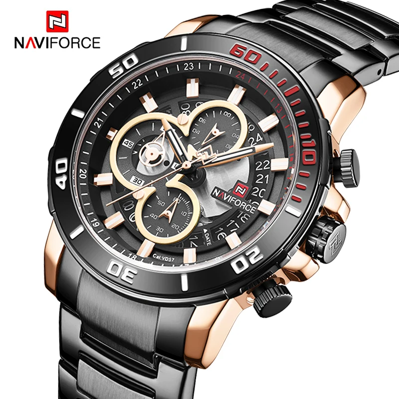 NAVIFORCE спортивные часы мужские модные водонепроницаемые военные кварцевые наручные часы Роскошные повседневные часы деловые часы Relogio Masculino