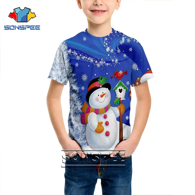05 Fashion T-shirt 3D print Christmas Shirts Men Women Anime Child Streetwear Santa Claus T shirt Harajuku Kids Tshirt Xmas Clothes - Цвет: 05