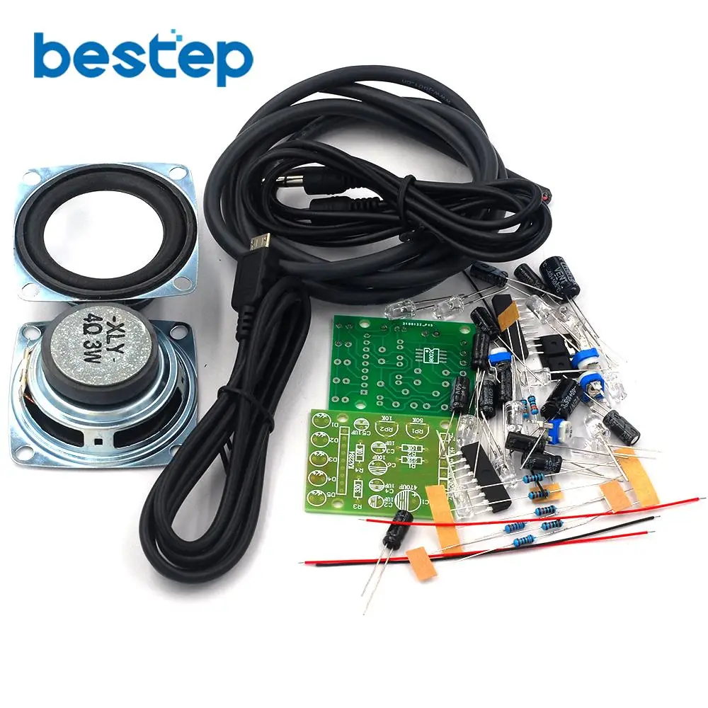 

(Parts) small speaker DIY kit Transparent amplifier two-channel audio speaker speaker electronic welding production