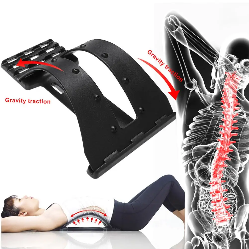 

1pc Back Stretch Equipment Massager Magic Stretcher Fitness Lumbar Support Relaxation Spine Pain Relief Corrector Health Care