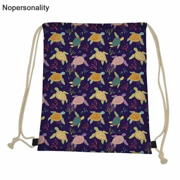 

Nopersonality Printing Sea Turtle Backpacks for Kids Girls Casual Teenager School Laptop Bags Mochilas Travel Drawstring Bag