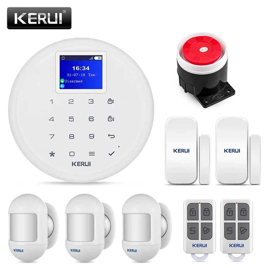 KERUI G17 GSM Home Alarm System Wireless Einbrecher Sensor Kit Mit Motion Detektor Android IOS Telefon APP Fernbedienung KERUI G17 GSM Home Alarm System Wireless Einbrecher Sensor Kit Mit Motion Detektor Android IOS Telefon APP Fernbedienung