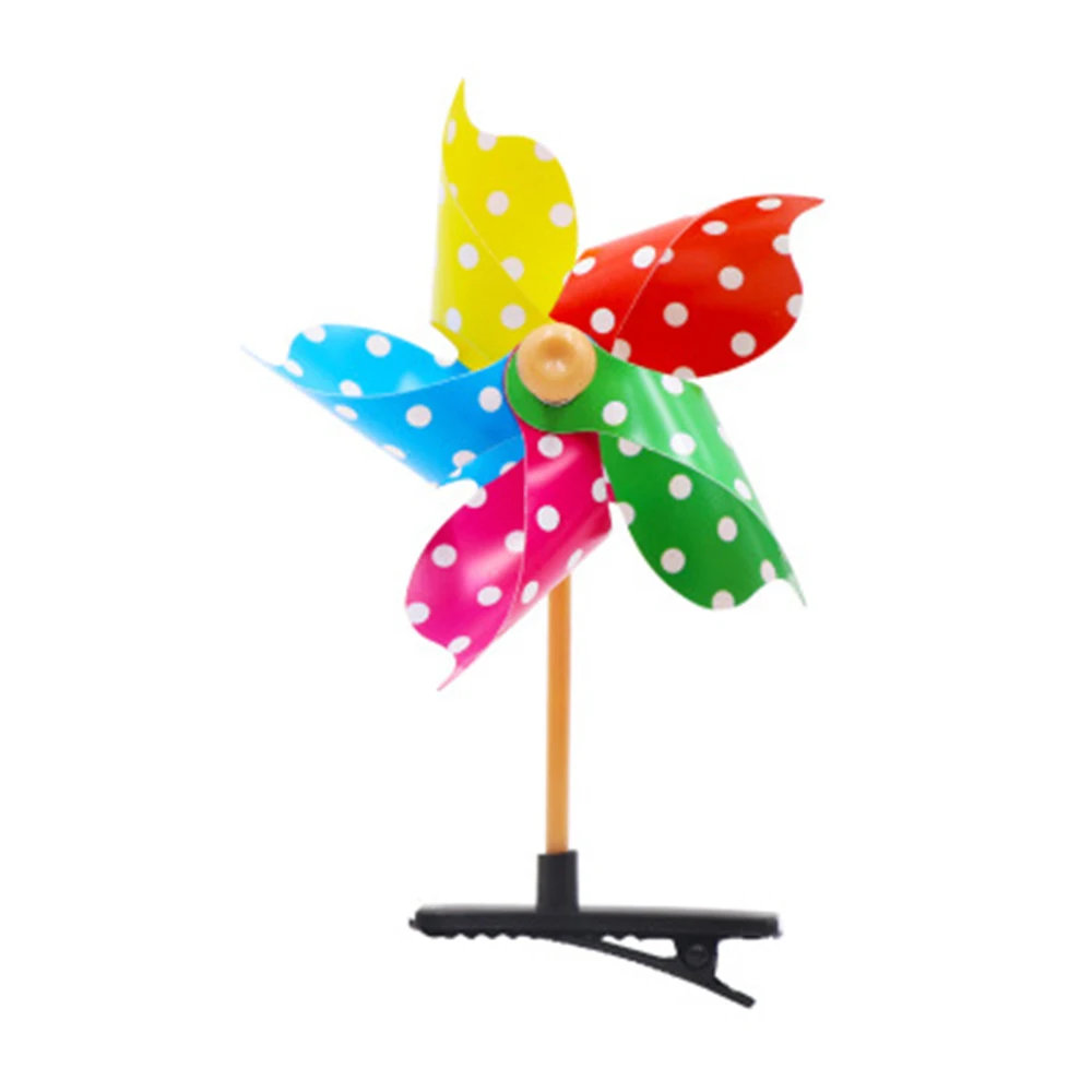 Fermaglio capelli arcobaleno a mulino per bambina molletta dolce_voghion.com
