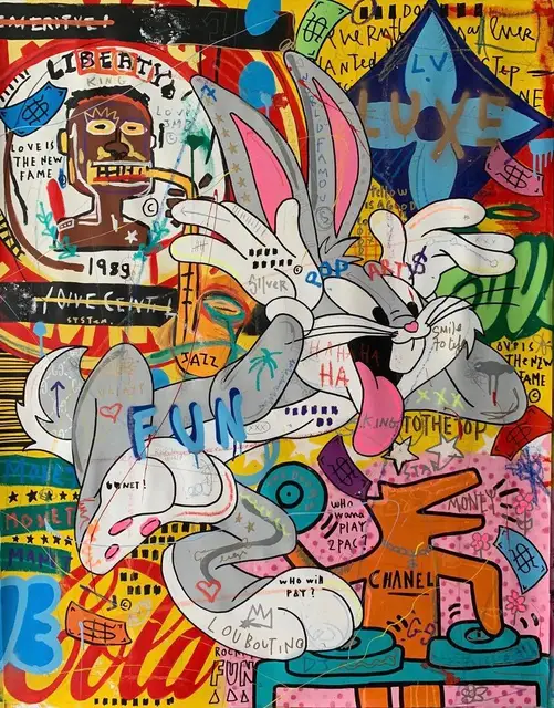 Modern Canvas Poster Painting Street Art Pictures Graffiti Art Painitngs on The Wall Art Posters and Prints Home Decoration IKU44-3