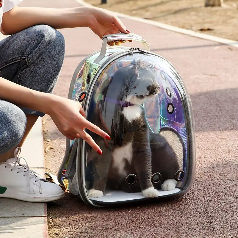 Сумка для переноски домашних животных, Космический рюкзак, космическая капсула, сетка, дышащая кошка, маленькая собака, для путешествий, на открытом воздухе