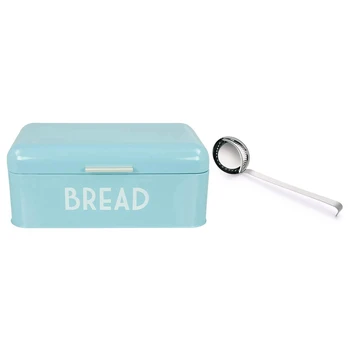 

Retro Bread Box for Kitchen Counter, Bread Bin Storage Container & Kitchenware 304 Stainless Steel Spoon Hot Pot Spoon