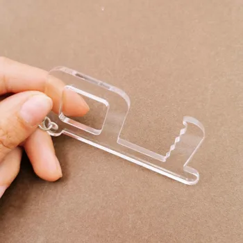 

New Portable Press Elevator Tool Hygiene Hand Antimicrobial Acrylic EDC Door Opener Door Handle Key Public Door Opener