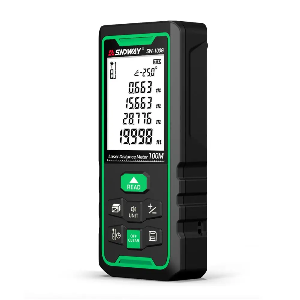 SNDWAY Green Trena Laser Rangefinder Distance Meter Range Finder Tape Measure Angel Electronic Ruler Roulette лазерный дальномер SNDWAY Green Trena Laser Rangefinder Distance Meter Range Finder Tape Measure Angel Electronic Ruler Roulette лазерный дальномер