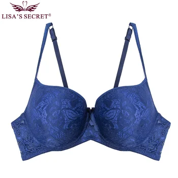 

Hot Sale Women Full Coverage Plus Size Bras Push Up Jacquard Non Padded Bralette Lace Underwire Brassieres Comfortable Underwear