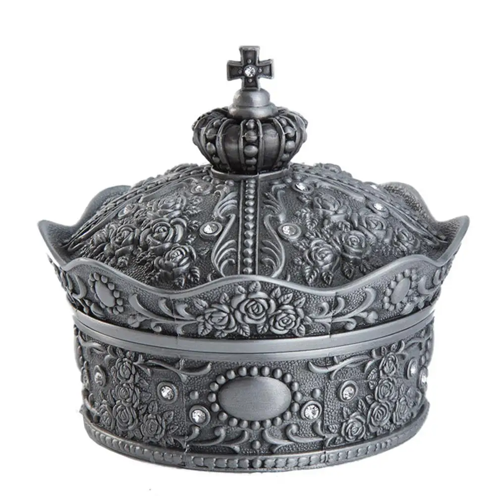 Чехол для хранения короны, коробка для ювелирных изделий, Корейская принцесса, металлические серьги, ожерелье, кольцо, чехол для хранения ювелирных изделий, органайзер# 4O