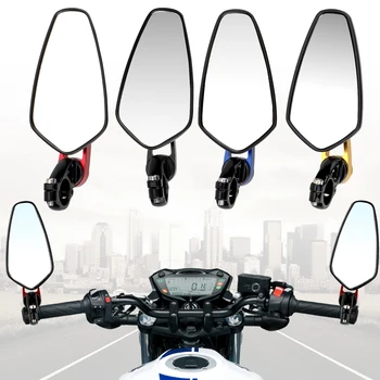 

7/8" 22mm Adjustable Bar End Rear Mirrors Motorbike Scooters Side Rearview Mirror 2Pcs/set For Cafe Racer Motorcycle Accessories