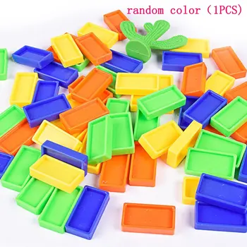 

Children's Domino Train Car kit With Sound Light Automatic Emission Set Up Blocks Elevator Springboard Bridge Set kids Toys